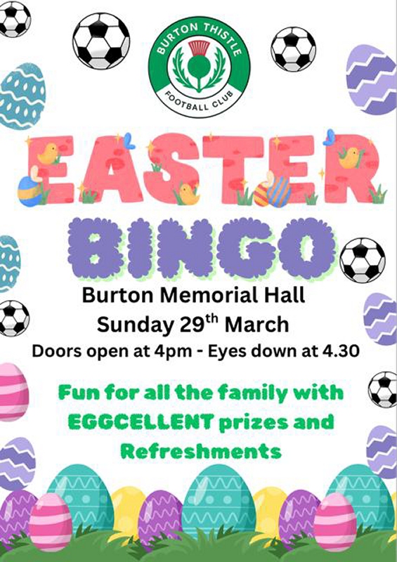Easter Bingo at the Hall - Sun 29 Mar 2026