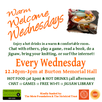 Warm Welcome Wednesdays at Burton Memorial Hall