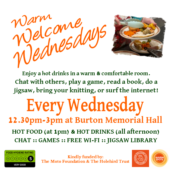 Warm Welcome Wednesdays at Burton Memorial Hall