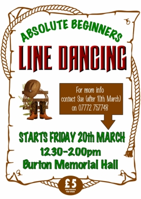 Line-dancing - Absolute Beginners class from Fri 20 Mar 2026